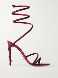 Margot crystal-embellished satin sandals Margot crystal-embellished satin sandals