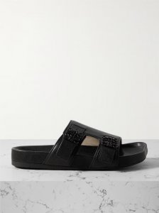 Ease embellished leather slides Ease embellished leather slides