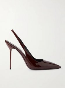 Lidia patent-leather slingback pumps Lidia patent-leather slingback pumps