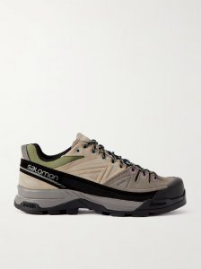 X-Alp mesh- and leather-trimmed suede sneakers X-Alp mesh- and leather-trimmed suede sneakers
