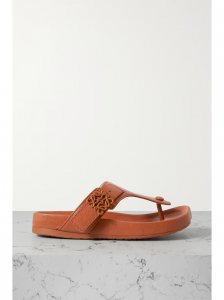 Ease embellished leather flip flops Ease embellished leather flip flops