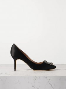 Hangisi 70 embellished satin pumps Hangisi 70 embellished satin pumps