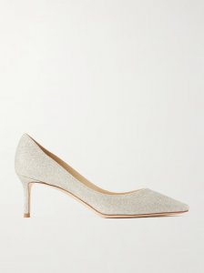 Romy 60 glittered leather pumps Romy 60 glittered leather pumps