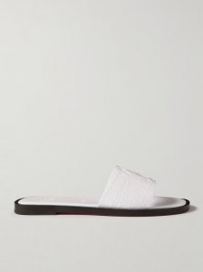 CL croc-effect patent-leather slides CL croc-effect patent-leather slides