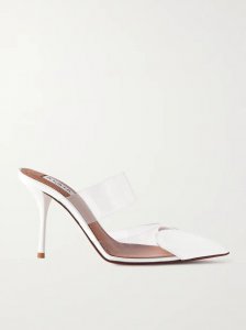Cœur 90 PU and patent-leather point-toe mules Cœur 90 PU and patent-leather point-toe mules