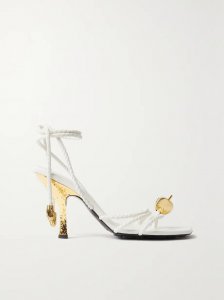 Adam embellished intrecciato leather sandals Adam embellished intrecciato leather sandals
