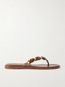 Shanti embellished leather thong sandals Shanti embellished leather thong sandals