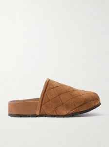 Reggie intrecciato suede slippers Reggie intrecciato suede slippers