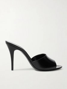 Glossed-leather mules Glossed-leather mules