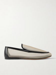Alessio leather-trimmed mesh loafers Alessio leather-trimmed mesh loafers