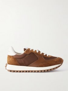 Gravel suede, leather and shell sneakers Gravel suede, leather and shell sneakers
