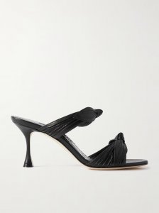 Lollo 70 bow-embellished leather mules Lollo 70 bow-embellished leather mules