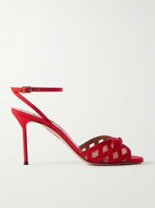 Romance 85 mesh-trimmed grosgrain sandals Romance 85 mesh-trimmed grosgrain sandals