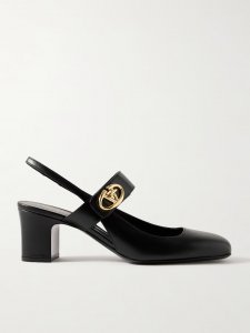 VLOGO 60 embellished leather slingback pumps VLOGO 60 embellished leather slingback pumps