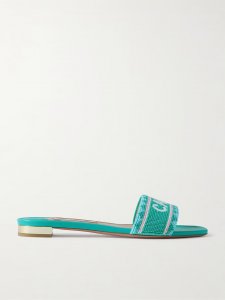 Capri beaded leather slides Capri beaded leather slides