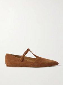 Lola Ballerina suede Mary Jane point-toe flats Lola Ballerina suede Mary Jane point-toe flats