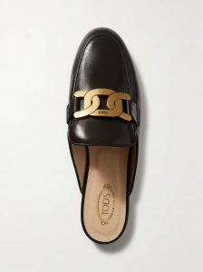Embellished leather slippers Embellished leather slippers