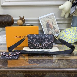 Louis Vuitton Felicie Strap & Go Autres Toiles Monogram Black M81471 Louis Vuitton Felicie Strap & Go Autres Toiles Monogram Black M81471