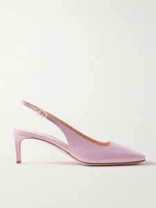 Nuit 55 glossed-leather slingback pumps Nuit 55 glossed-leather slingback pumps