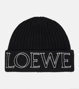 LoeweLogo ribbed wool beanie LoeweLogo ribbed wool beanie