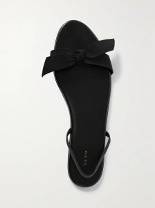 Bow grosgrain and leather slingback sandals Bow grosgrain and leather slingback sandals