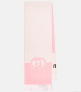 GucciInterlocking G cashmere and wool scarf GucciInterlocking G cashmere and wool scarf