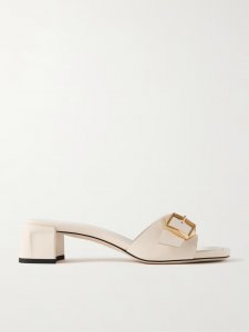 Hawke 40 buckled leather mules Hawke 40 buckled leather mules