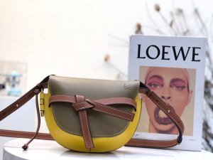 LOEWE CROSSBODY BAG brown and yellow Patchwork LOEWE CROSSBODY BAG brown and yellow Patchwork