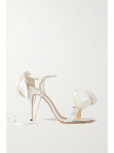 Appliquéd satin sandals Appliquéd satin sandals