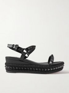 Pyraclou 60 studded leather platform sandals Pyraclou 60 studded leather platform sandals