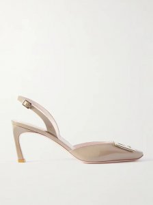 Trompette patent-leather slingback pumps Trompette patent-leather slingback pumps