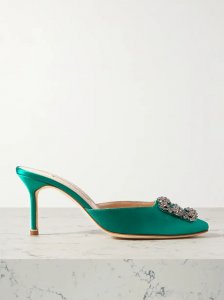 Hangisimu 70 embellished satin mules Hangisimu 70 embellished satin mules
