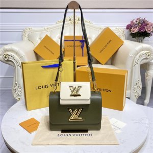 Louis Vuitton Twist MM Kaki / Quartz White Louis Vuitton Twist MM Kaki / Quartz White