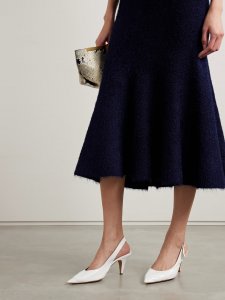 River crinkled-leather slingback pumps River crinkled-leather slingback pumps