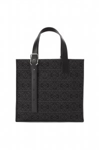 LOEWE HANDBAG Embroidered Black Flower LOEWE HANDBAG Embroidered Black Flower