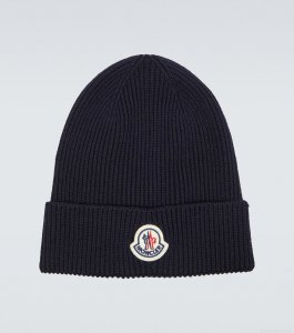 MonclerLogo wool beanie MonclerLogo wool beanie