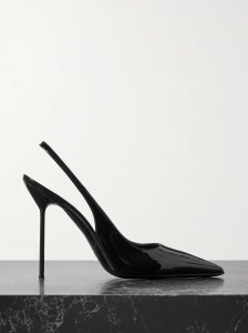 Lidia patent-leather slingback pumps Lidia patent-leather slingback pumps