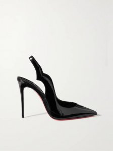 Hot Chick Sling 100 patent-leather slingback pumps Hot Chick Sling 100 patent-leather slingback pumps