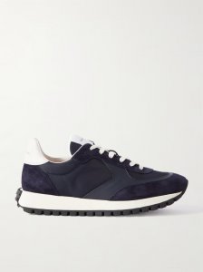 Gravel suede, leather and shell sneakers Gravel suede, leather and shell sneakers