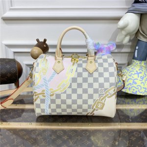 Louis Vuitton Speedy Bandouliere 25 Damier Azur Nautical N40473 Louis Vuitton Speedy Bandouliere 25 Damier Azur Nautical N40473