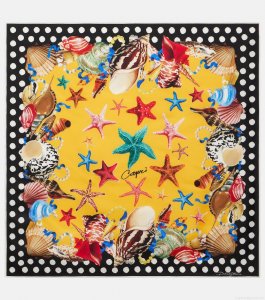 Dolce&GabbanaCapri printed silk twill scarf Dolce&GabbanaCapri printed silk twill scarf