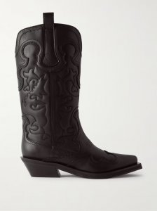 Embroidered leather cowboy boots Embroidered leather cowboy boots