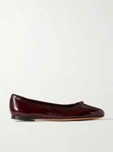 Marcie embellished patent-leather ballet flats Marcie embellished patent-leather ballet flats