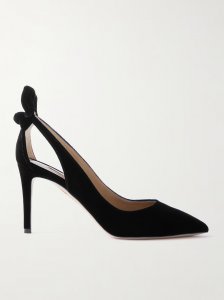 Bow Tie 85 velvet pumps Bow Tie 85 velvet pumps