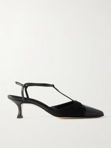 Turgimod 50 cutout leather and suede pumps Turgimod 50 cutout leather and suede pumps