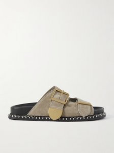 + NET SUSTAIN Rebecca whipstiched suede slides + NET SUSTAIN Rebecca whipstiched suede slides