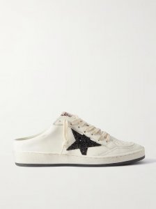 Ball Star Sabot glittered leather slip-on sneakers Ball Star Sabot glittered leather slip-on sneakers