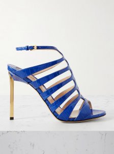 Carine croc-effect patent-leather sandals Carine croc-effect patent-leather sandals