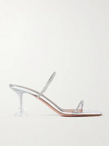 Gilda crystal-embellished PVC mules Gilda crystal-embellished PVC mules