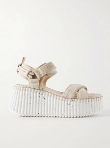 + NET SUSTAIN Nama suede and leather platform sandals + NET SUSTAIN Nama suede and leather platform sandals